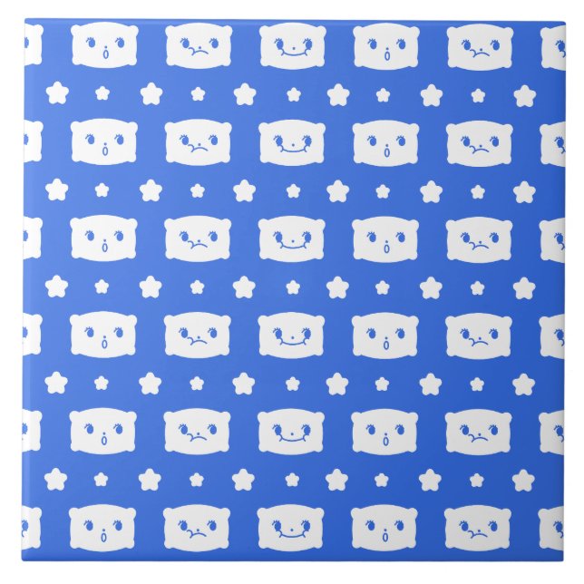 Carreaux de céramique Visages d'oreiller Kawaii bl (Devant)
