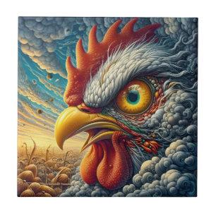 Carreaux de coq psychédélique