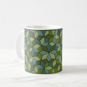 Carreaux de croix vert Café Mug
