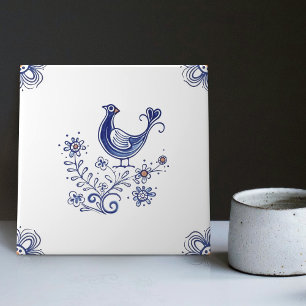 Carreaux de Delft Bleu de Style Hollandais Oiseaux
