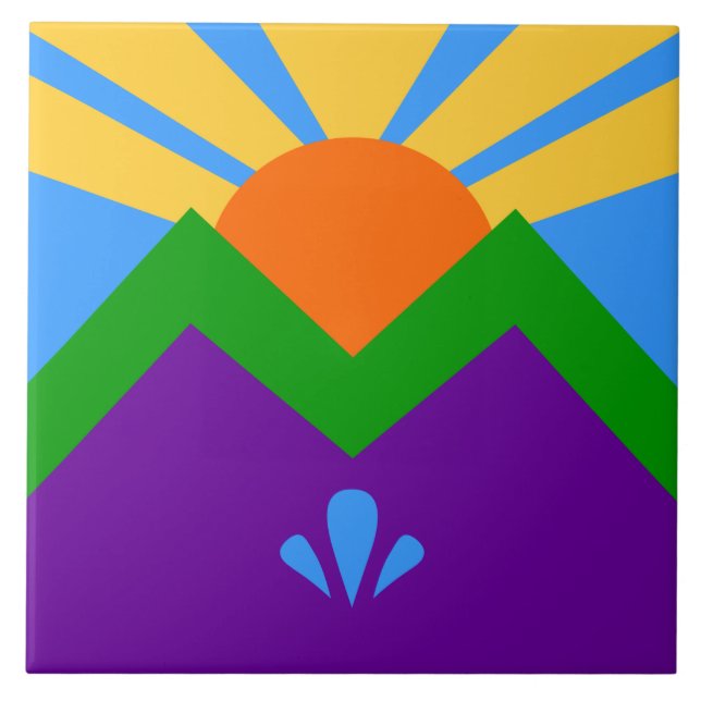 Carreaux de Drapeau Manitou Springs (Devant)