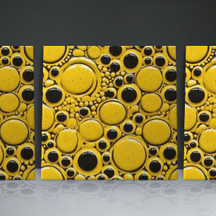 Carreaux de faïence à relief faux pointillé contem
