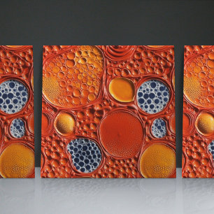 Carreaux de faïence à relief faux pointillé contem