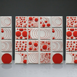 Carreaux de faïence à relief faux pointillé vernis