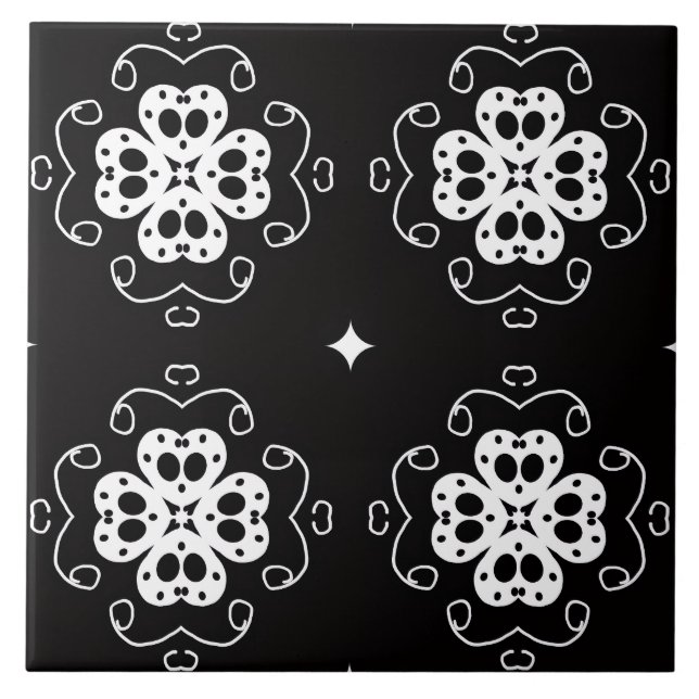 carreaux de fleurs abstraites modernes (Devant)