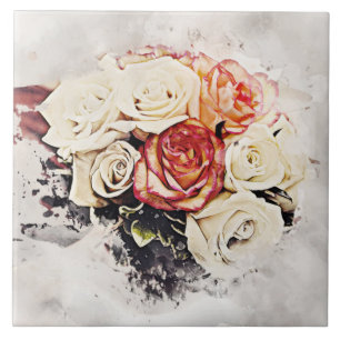 carreaux de fleurs bouquet