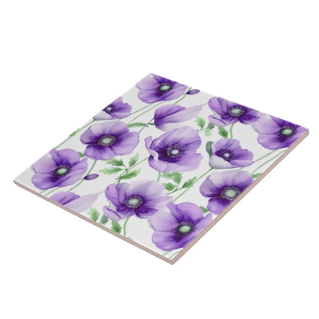 Carreaux de fleurs de pavot (Côté)
