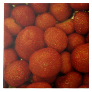 Carreaux de fraises juteuses