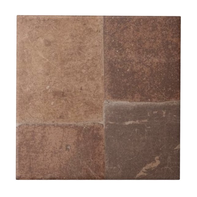 Carreaux de grès brun vintage rustique simple impr (Devant)
