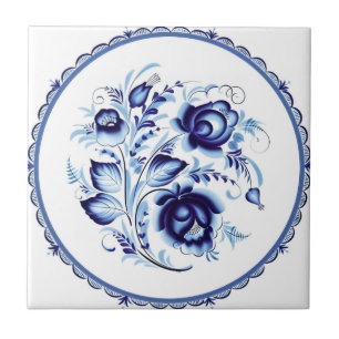 carreaux de luxe reproductions fleurs bleues de lu