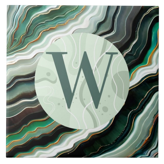 Carreaux de marbre vert clair (Devant)