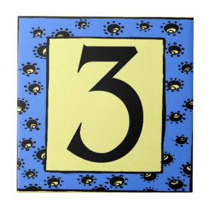 Carreaux de métro Bleu Cadre Étoiles 3 Trois