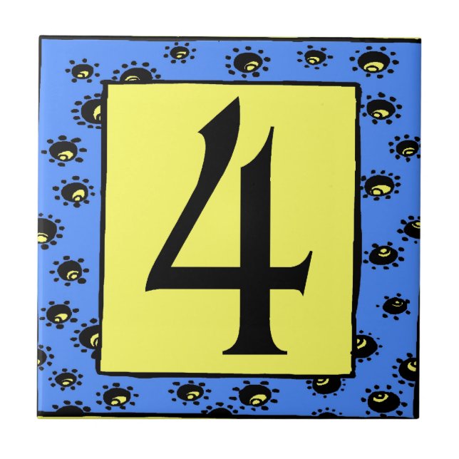 Carreaux de métro Blue Frame Stations 4 Quatre (Devant)