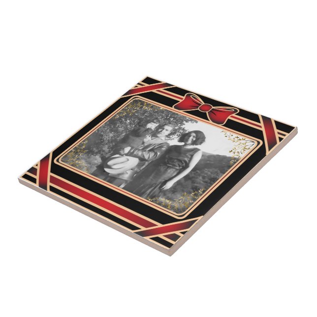 Carreaux de Modèle photo de ruban rouge (Côté)