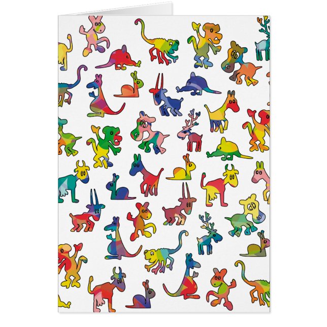Carreaux de Motif Animaux Abstraits (Devant)