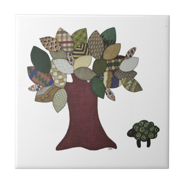 Carreaux de mouton et d'arbre (Devant)