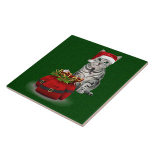 Carreaux de Noël de chat et de souris