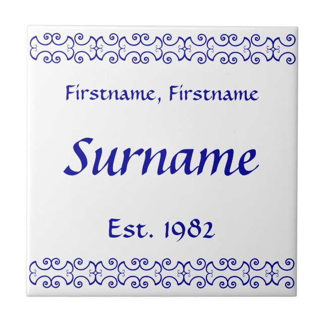 Carreaux de nom de famille - Victorian (Devant)