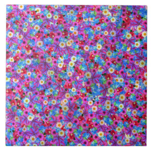 carreaux de pâquerettes printanières