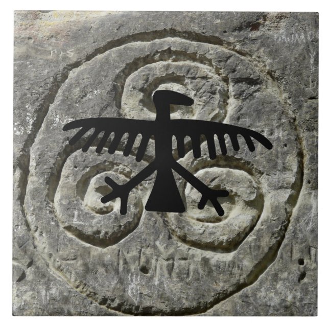 Carreaux de pétroglyphes amérindiens (Devant)