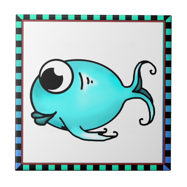 Carreaux de poisson bleu (Devant)