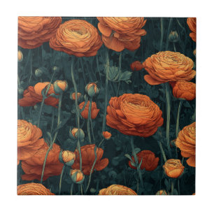 Carreaux de Ranunculus en mosaïque unique pour sal