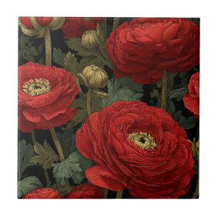 Carreaux de Ranunculus Vintage Chic pour des sols