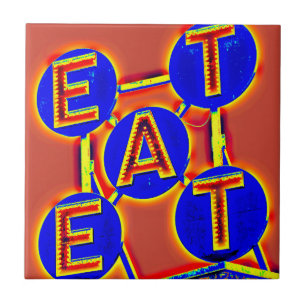 carreaux de repas rouge/bleu