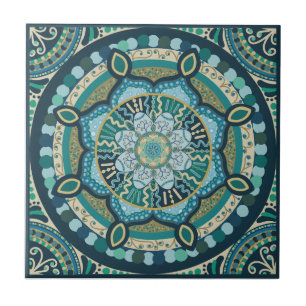 Carreaux de sérénité - bleus et verts