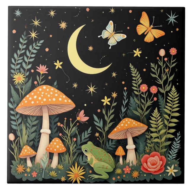 Carreaux de sol décoratifs Magie de la forêt (Devant)