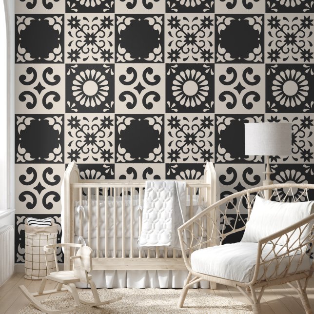 Carreaux de style espagnol - Papier peint à décoll (Enfants)