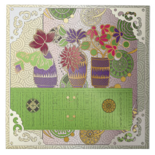 Carreaux de table verte Mah Jongg