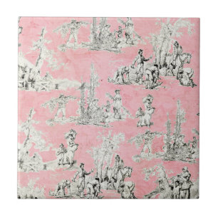 Carreaux de toile rose et noire du pays anglais