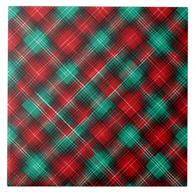 Carreaux de vacances rouges et verts (Devant)