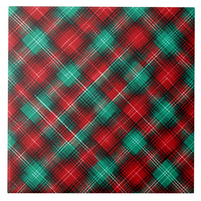 Carreaux de vacances rouges et verts (Devant)
