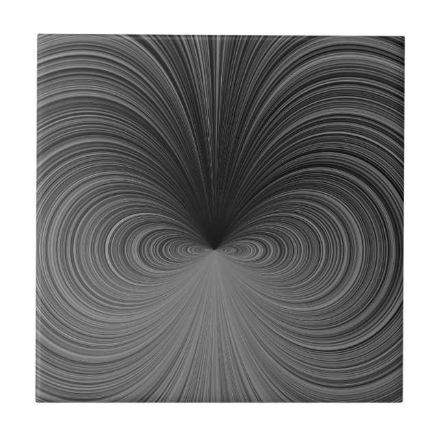 Carreaux de vortex d'illusion en noir et blanc (Devant)