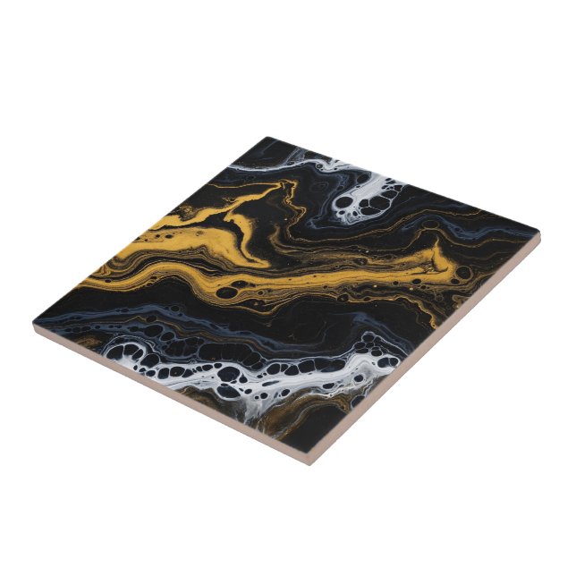 Carreaux décoratifs Abstraits de luxe - Noir, Or & (Côté)