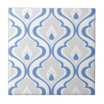 Carreaux décoratifs Abstraits gris bleu rétro<br><div class="desc">Un carrelage décoratif moderne en céramique bleu gris et blanc, vintages formes abstraites rétro motif pour votre maison do-it-yourself projets comme les carreaux d'accent, arrière cuisine, mur de douche de la salle de bain et les entrées, entourage cheminée, et carrelage encadré.</div>