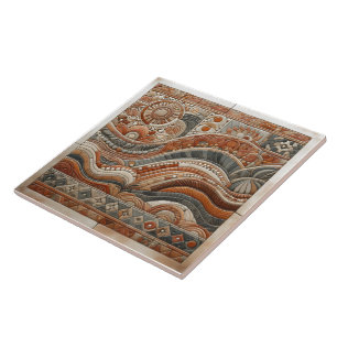 Carreaux décoratifs de vagues et de soleil