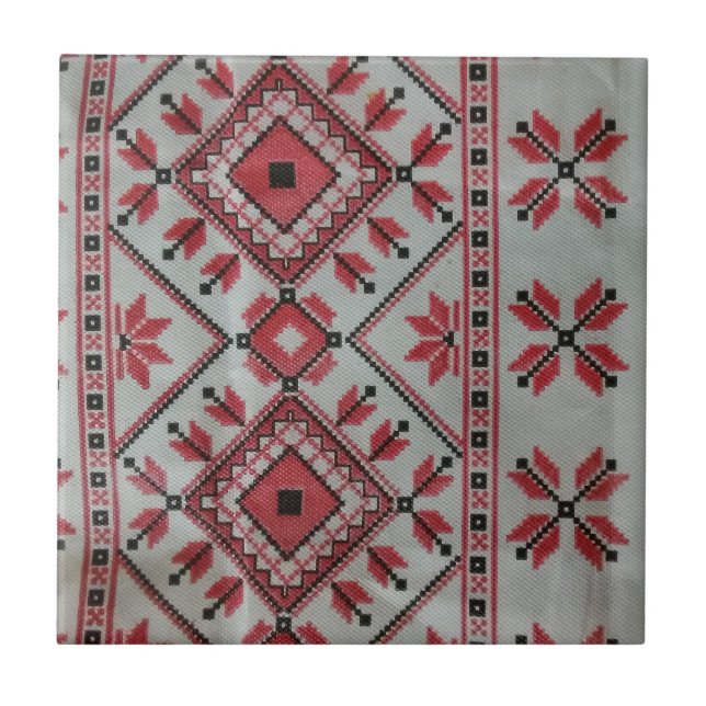 Carreaux décoratifs rouge et noir (Devant)