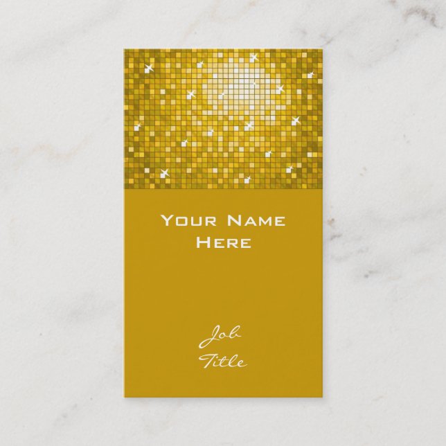 Carreaux Disco "Gold" carte de visite haut (Devant)