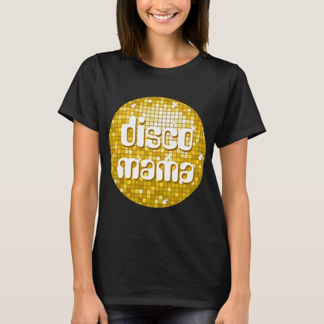 Carreaux disco "Gold" 'disco mama' T-shirt basique (Devant)
