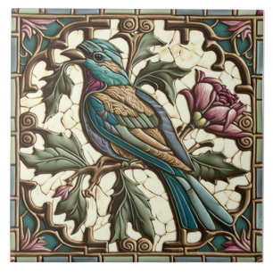 Carreaux d'oiseaux - Vintage - Art Nouveau