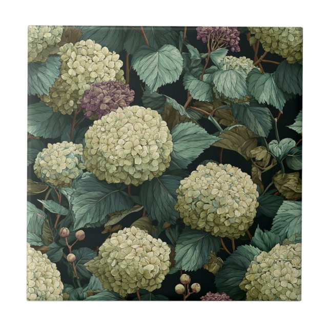 Carreaux Élégants Hydrangeas Pour Parquet (Devant)