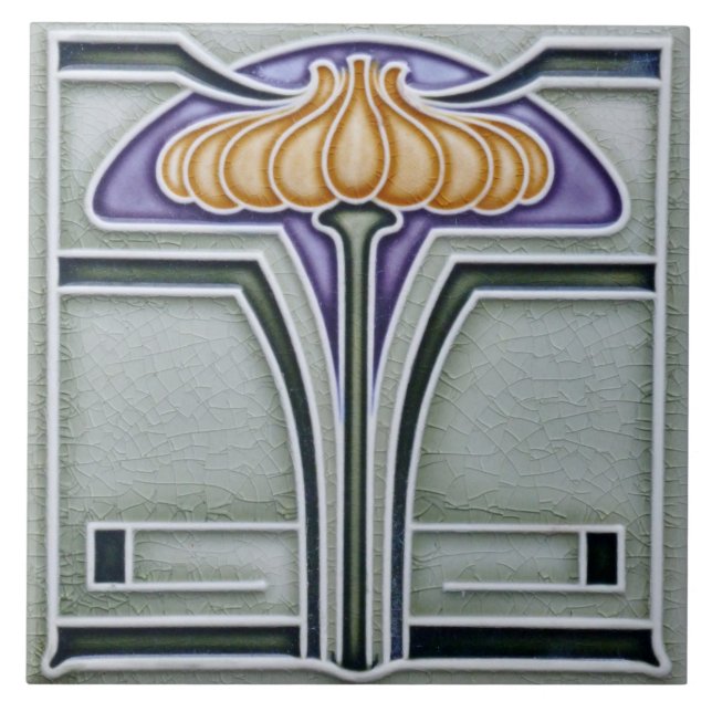 Carreaux en céramique - Art Nouveau Carrelage flor (Devant)