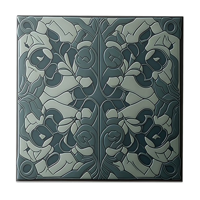 Carreaux en céramique Art nouveau vintage motif (Devant)