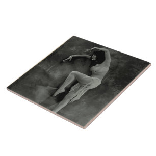 Carreaux en céramique avec photo danseuse Vintage