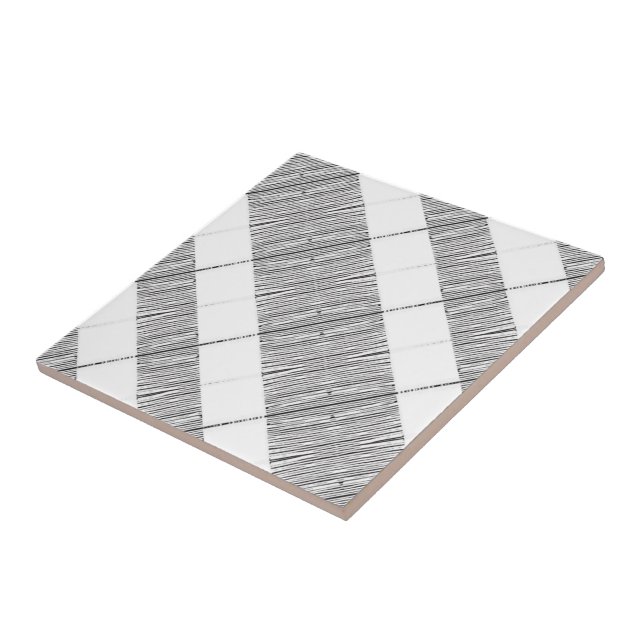Carreaux en céramique blanc et noir (Côté)