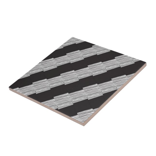 Carreaux en céramique blanc et noir (Côté)