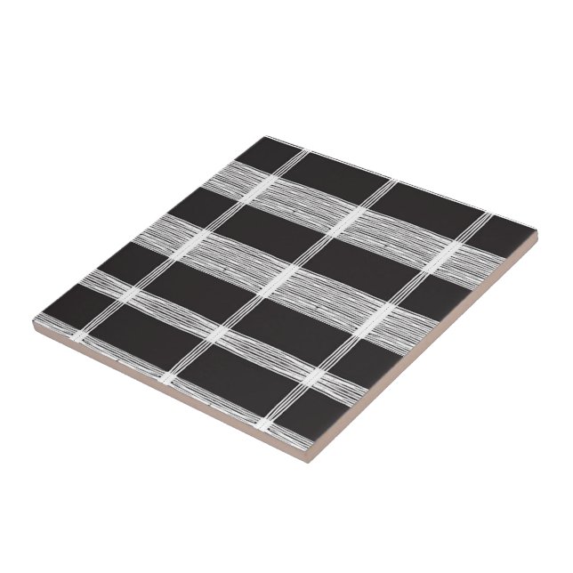 Carreaux en céramique blanc et noir (Côté)